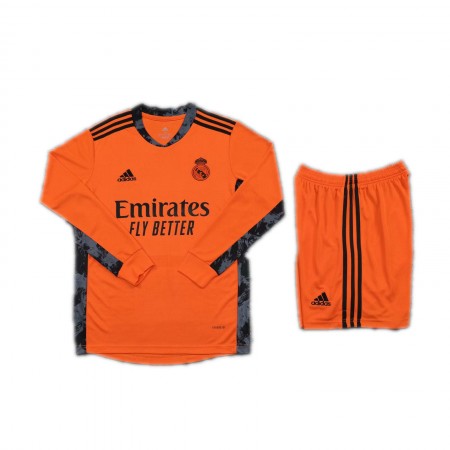 Billiga Fotbollströjor Real Madrid Målvakt Barn Borta tröja 2020/21 Långärmad